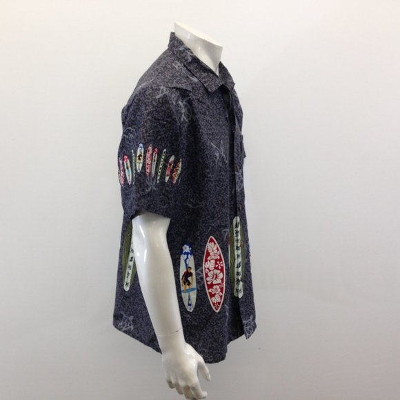 Palmwave Surf Board Hawaiian Shirt Men's Size XL - Picture 4 of 6